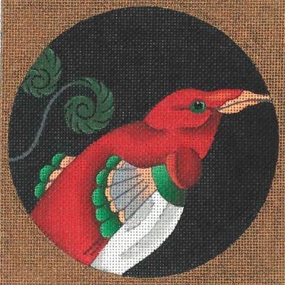 Tropical Birds Coaster - Little King Bird Of Paradise, New Guinea