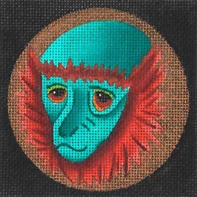 Monkey See Monkey Do Coaster - Turquoise