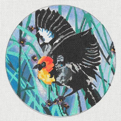 Yellow-Headed Blackbird Ornament