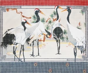Japanese Snow Cranes / Pines - Image 3