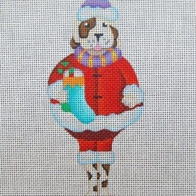 A Santa Pup With Sock