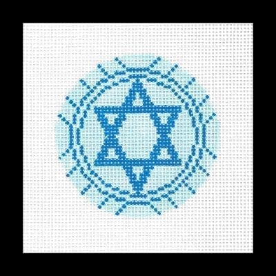 Blue Star Of David Ornament