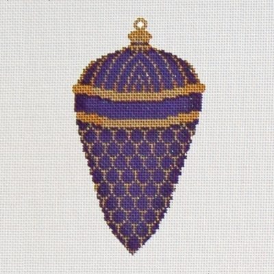 Christmas Ornament Gold/Purple