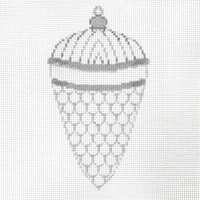 Christmas Ornament Silver/White