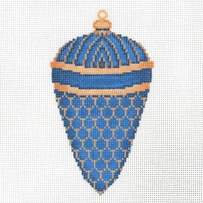 Christmas Ornament Gold/Blue