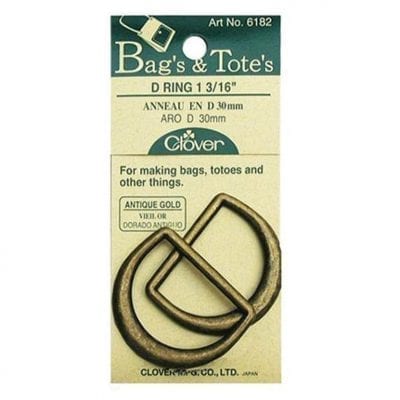 1 3/16" D Rings Antique Gold (2 ea.)
