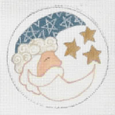 Moon Santa Ornament