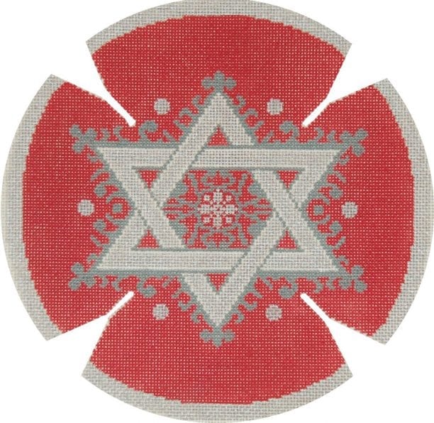 Fancy Star Rose/Silver Yarmulke