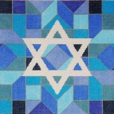 Center Star Blue Tallis