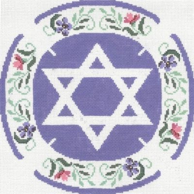 Floral Purple Yarmulke