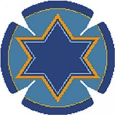 Blue And Gold Yarmulke