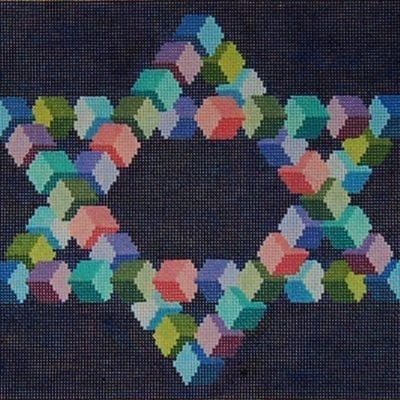 Cubes/Blue Background Tallis