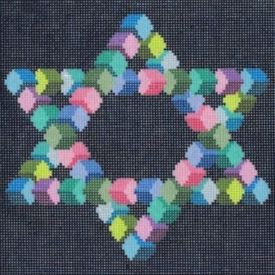 Cubes/Blue Background Tefillin