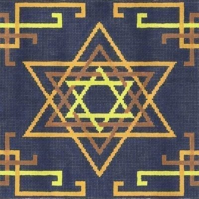 Woven Stars Gold/Navy Tallis