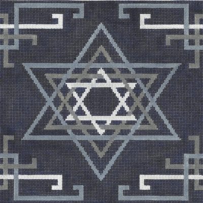 Woven Stars Silver/Navy Tallis
