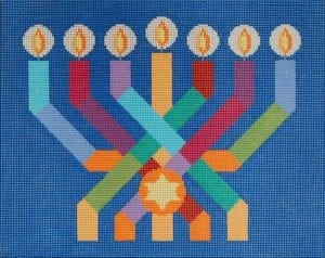 Ribbon Menorah Tallis - Fleur de Paris