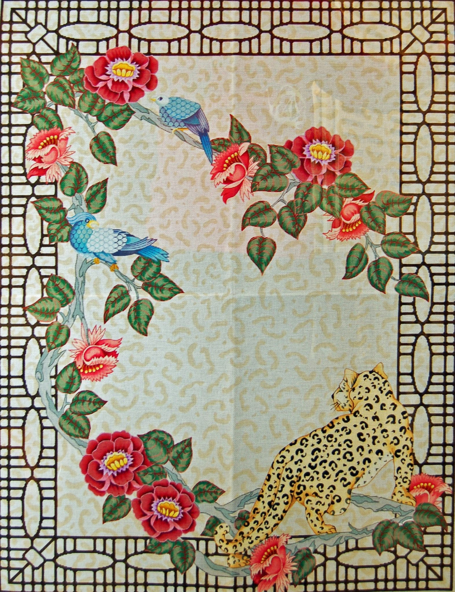 Leopard / Floral Rug