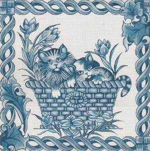 Toile - Blue Kittens