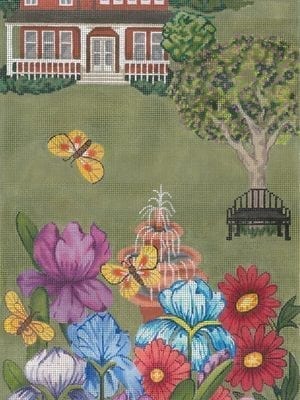 Garden At The Lake Wall Hanging