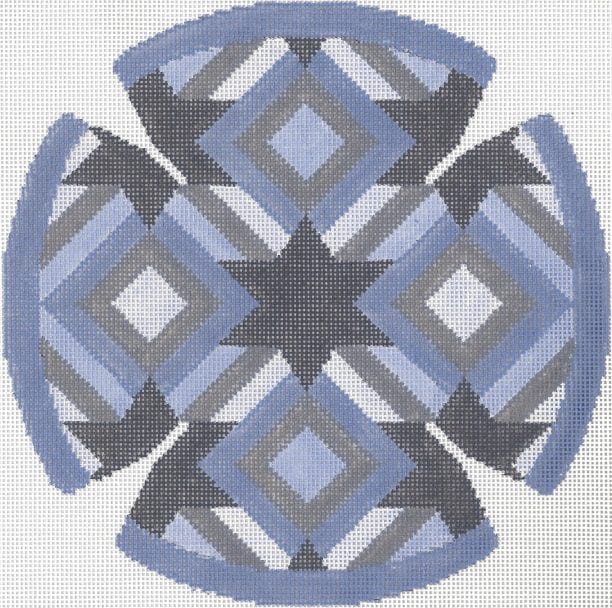 Diamond Star Grey Yarmulke