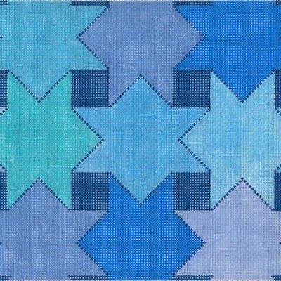 Interlock Star Blue Tefillin