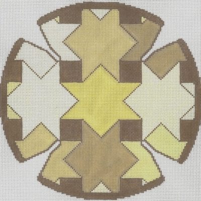 Interlock Star Taupe Yarmulke