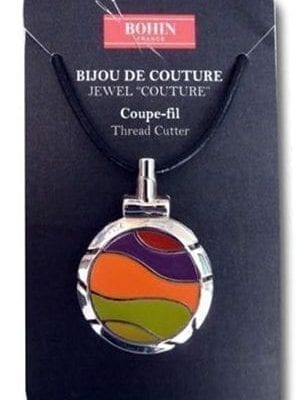 Bohin Thread Cutter - Waves Lime/Orange
