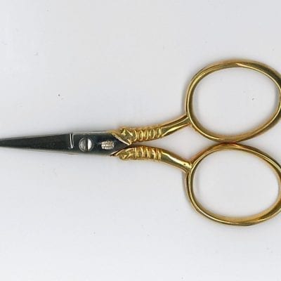Gold Plated Spiral Embroidery Scissors