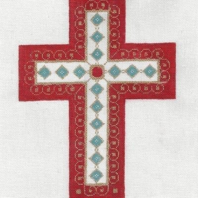 Cross Red/Aqua/Gold