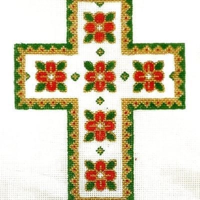 Cross w/ Red Flowers