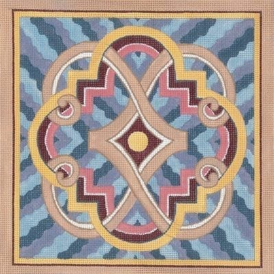 Faux Bargello Design in Blue