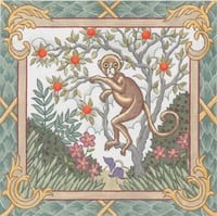 Monkey w/ Acanthus Border