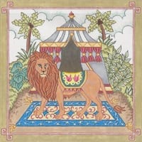 Lion w/ Elaborate Tent