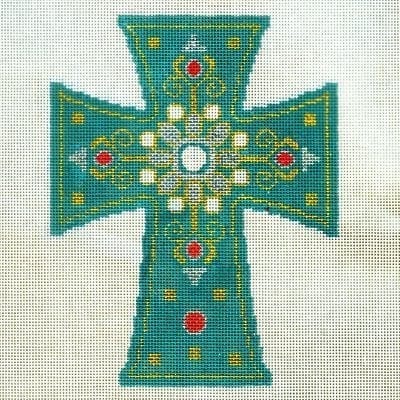 Cross Aqua/Red/Gold