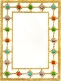 Gold Frame w/ Colorful Dots