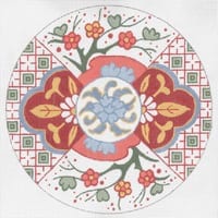 Imari Square Light Blue/Rust