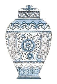 Blue Urn with Top