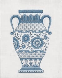 Blue Urn with Handles