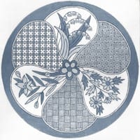Blue Pinwheel Design