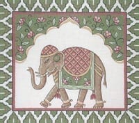 Oriental Elephant w/ Border (Left)