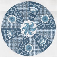 All Blue Round Imari