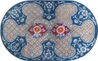 Big Oval Imari Blue/Rust