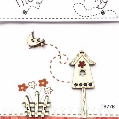 Birdhouse & Red Flower