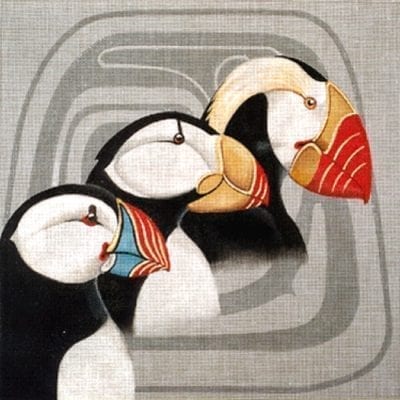 Three Puffins