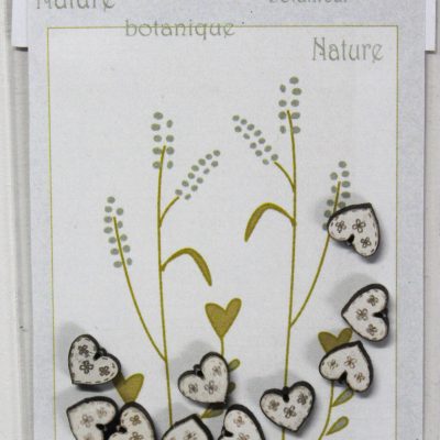 15 Cream Hearts Buttons