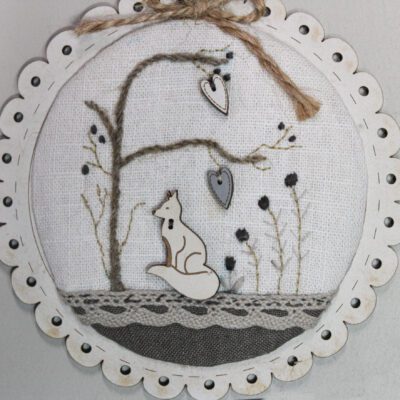 Folk Round Frame Embroidery Kit
