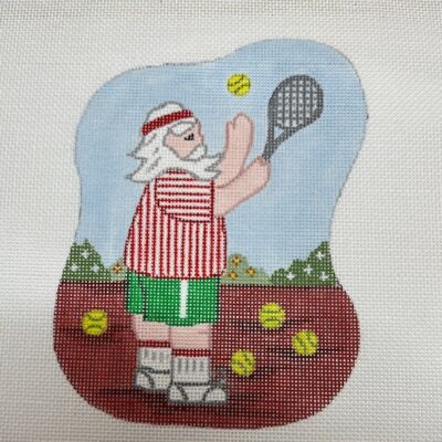 Santa Playing Tennis